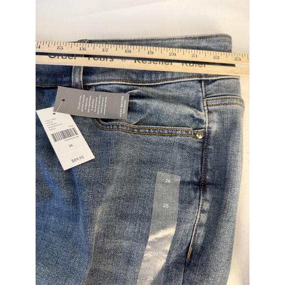 NWT Lane Bryant Womens Light Wash High Waist Skinny Fit Straight Leg Jeans 26 - Picture 10 of 13